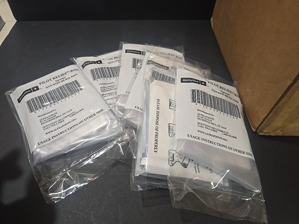 Case Of 100 Pilot Relief Bag with Sponge AbilityOne Alpha Pointe