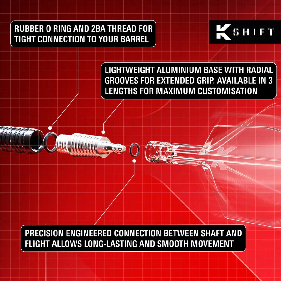 NO6 STANDARD WHITE INTERMEDIATE TARGET K-SHIFT 1 PIECE SHAFT AND FLIGHT