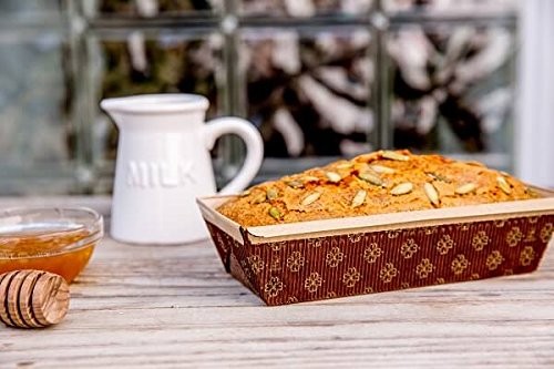 Rectangular Paper Loaf Pan Molds Medium Lids, 7x3x2 Inch 12 PCS Baking
