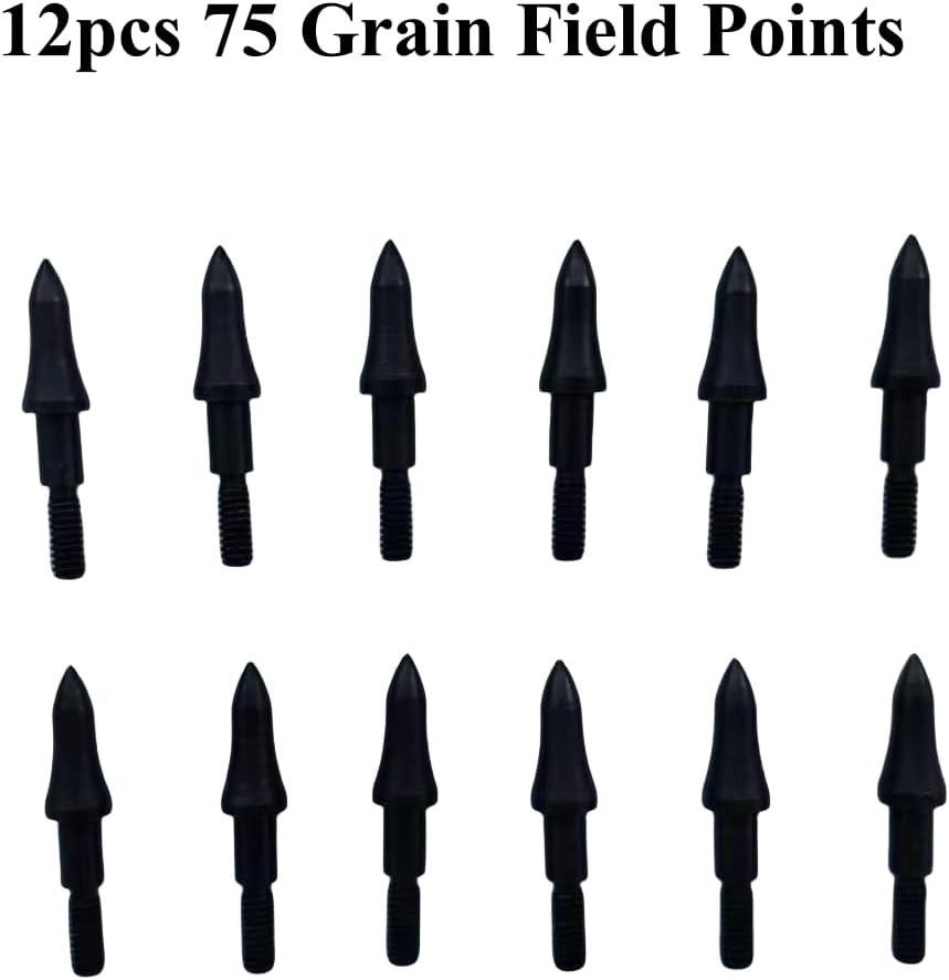 12Pcs High Precision Field Points, Crossbow Arrow Tips for Bow and Arrow Target