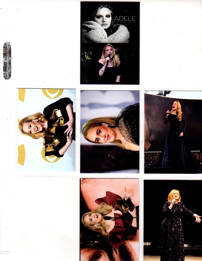ADELE   CUSTOM   NOVELTY TRADING CARD 6 CARDS   SET