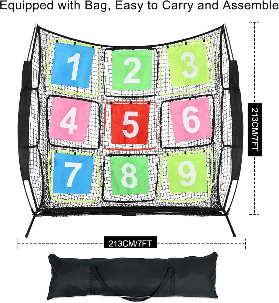 Disc Golf Net Portable Disc Training Net,9 Target Multifunctional Practice Net..