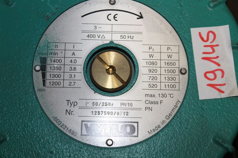 WILO P 50/250 PN10 Heating Pump Pump Circulating Pump