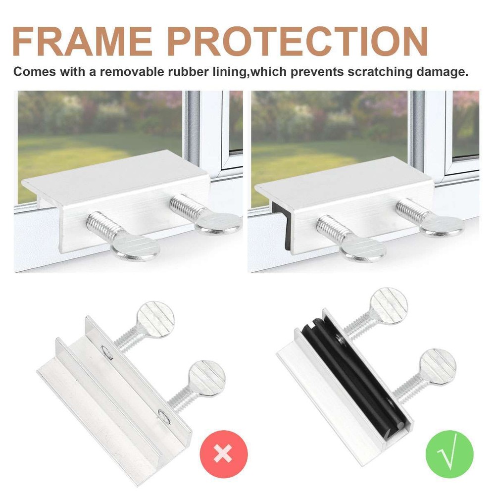 6Pcs Sliding Window Locks Child Proof Security Lock Stoppers Window Track Locks
