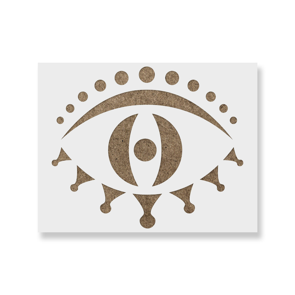 Zuul Evil Eye Stencil - Durable & Reusable Mylar Stencils