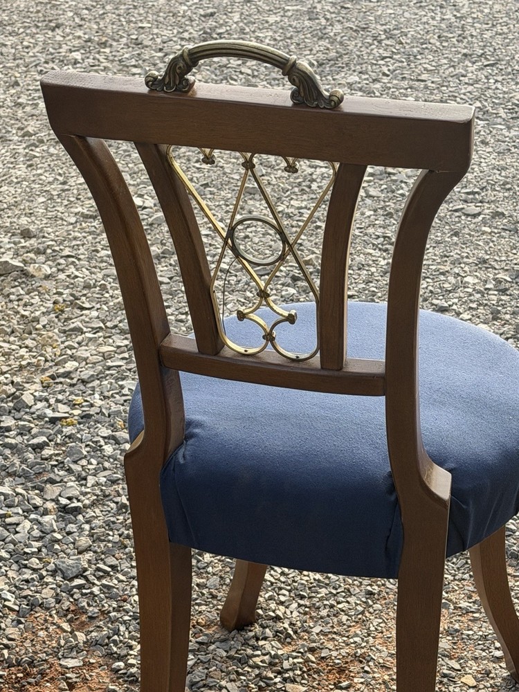 Mid Century 1950’s Vanity Stool/Chair with Brass