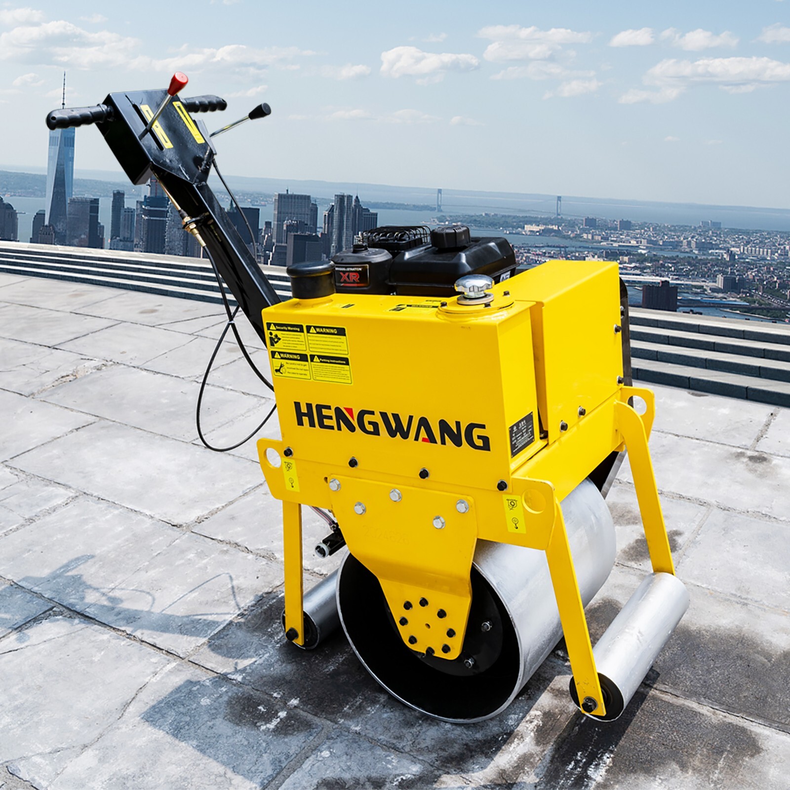 HW600 Lawn Roller, Fuel Powered Road Roller, for Garden Backyard,Park