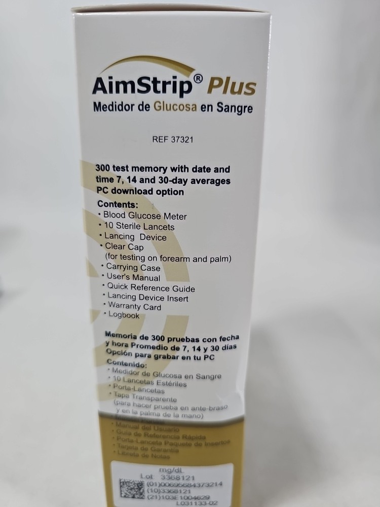 AimStrip Plus Blood Glucose Meter.