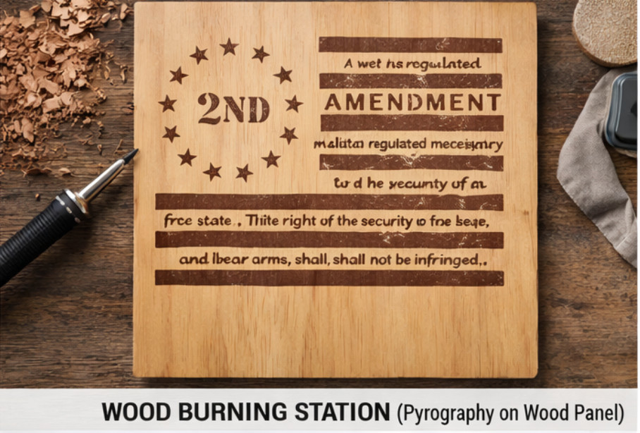 2nd Amendment American Flag Stencil, USA Flag Template, 2nd Amendment Template