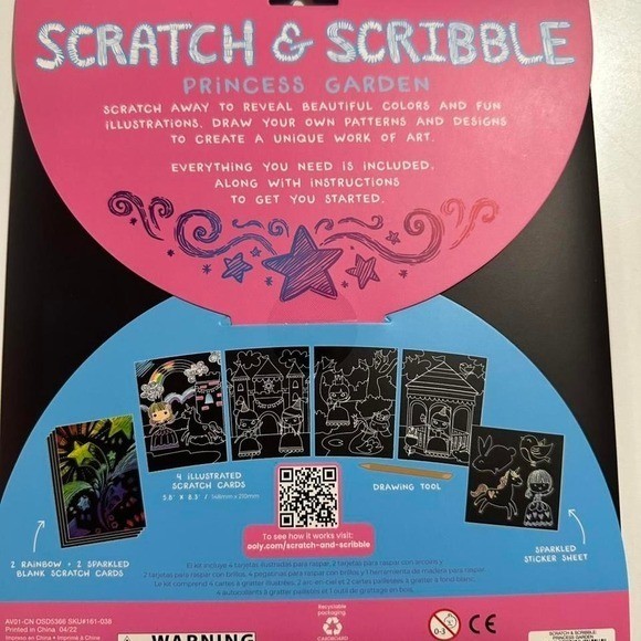 Only Scratch & Scribble Princess Garden Kit