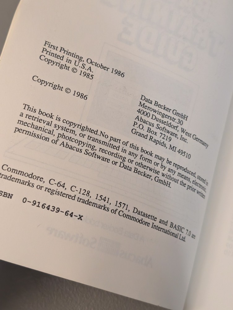 Commodore 128 Basic Training Guide (1986 Abacus C-128 #6) - *Read