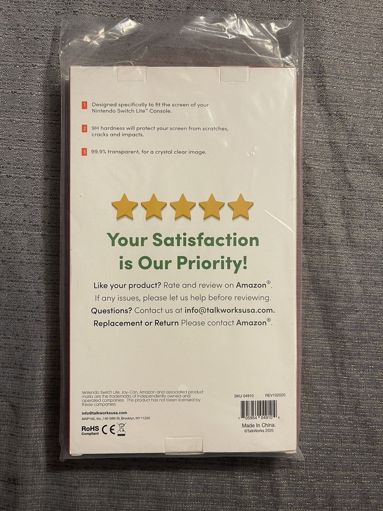 TALK WORKS Tempered Glass for Nintendo Switch Lite Screen Protector (3Pk)