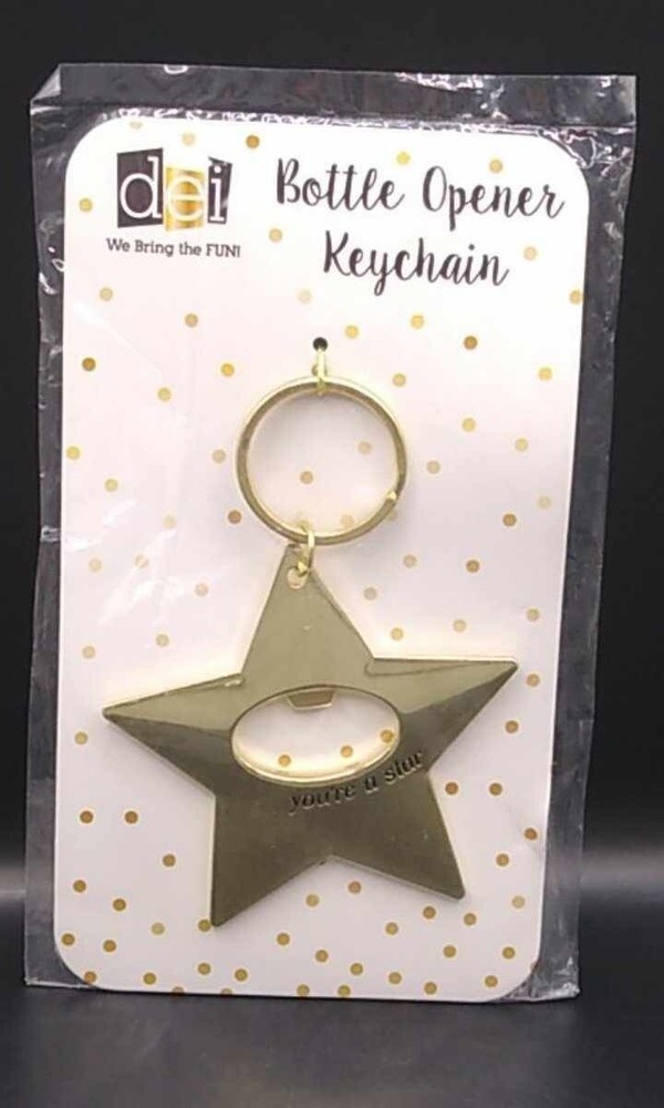 DEI STAR BOTTLE OPENER KEYCHAIN ~ YOUR A STAR ~