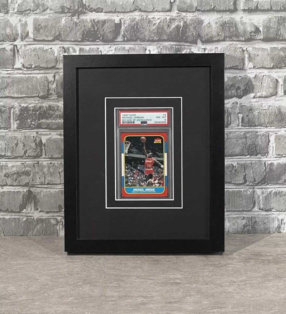 BLACK SHADOW BOX/FRAME FOR PSA OR BGS CARDS WITH CLEAR BACK - SEE BOTH SIDES!