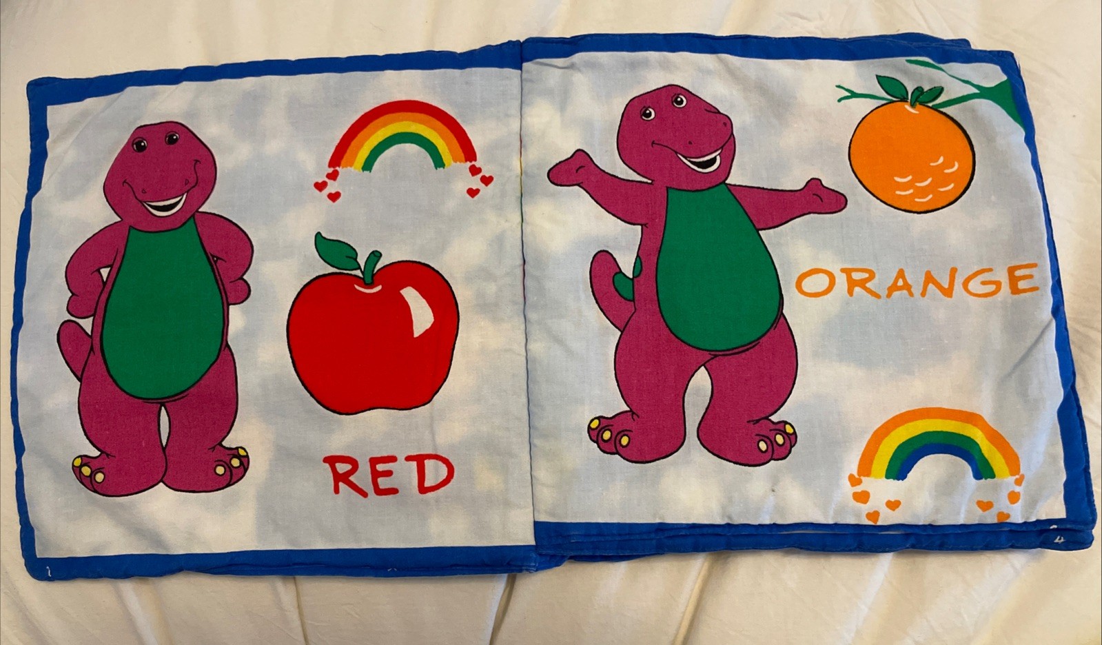 Barney Book of Colors Rainbow Fabric Book Cotton