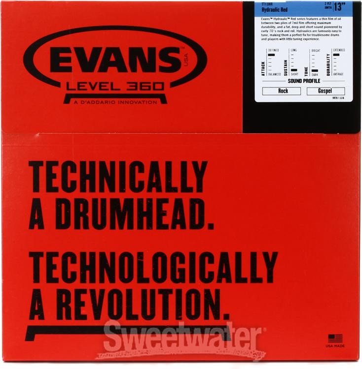 Evans Hydraulic Series Drumhead - 13" - Red