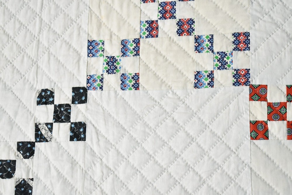 Vintage Double Nine Patch Antique Quilt, Mint Condition ~Signed & Dated "1964"!