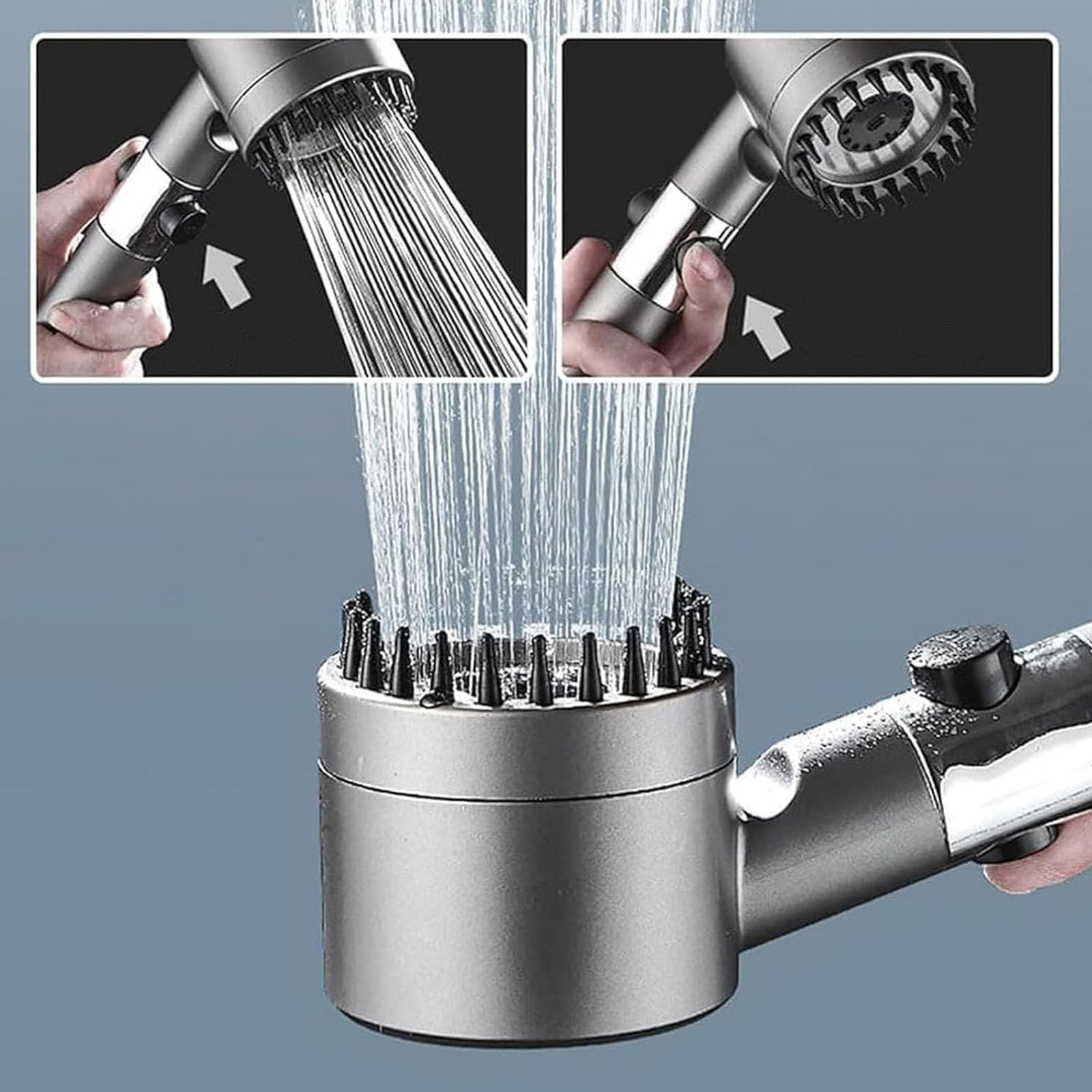 High Pressure Shower Head with Handheld Spray Combo, Rain ShowerHead with Filter