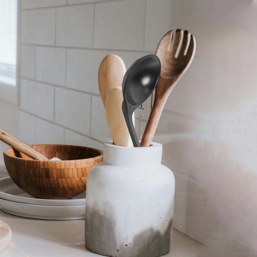 Large Kitchen Soup Ladle with Long Handle Melamine Turtle Shell Spoon for Sti...
