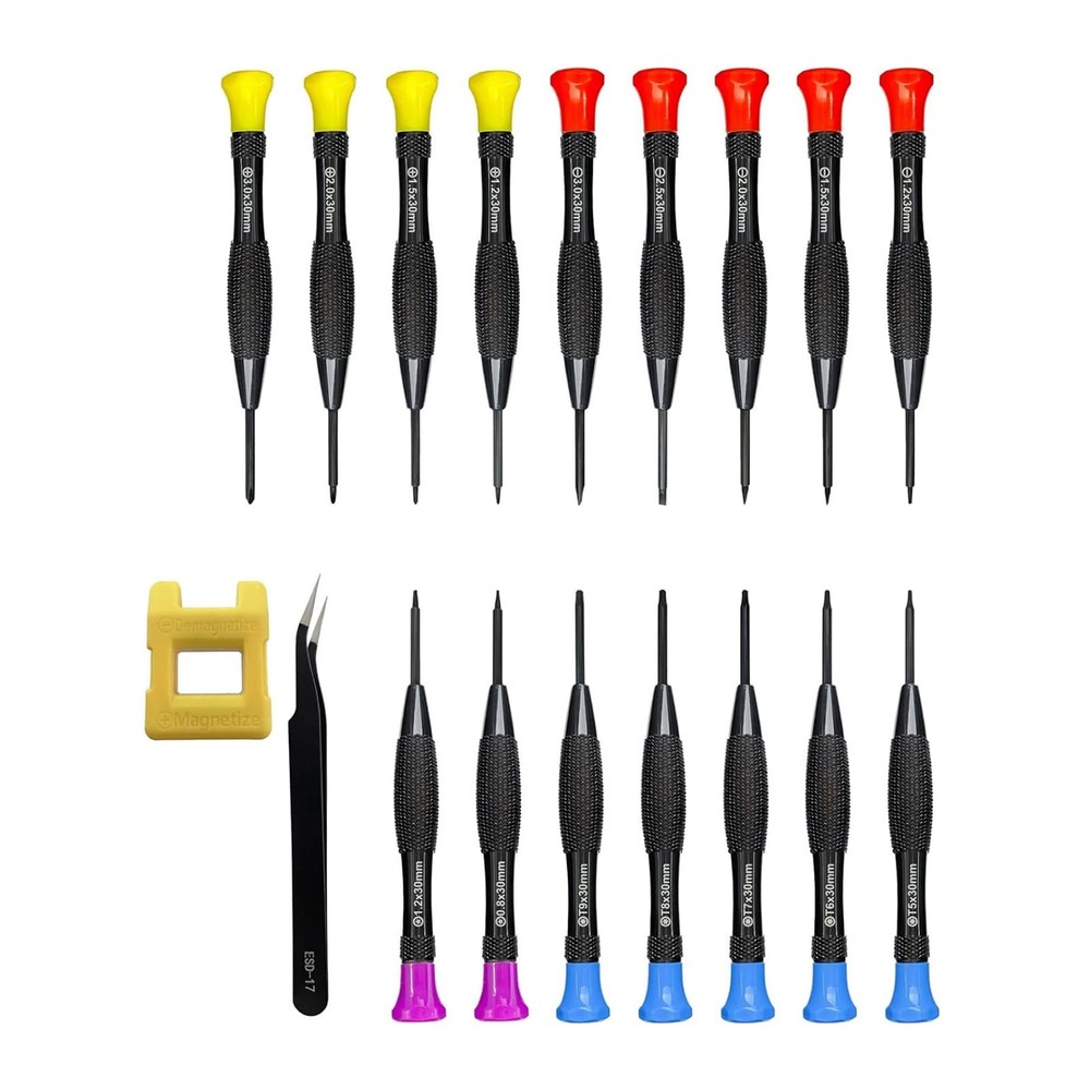 18PCS Precision Screwdriver Set Torx Flathead Phillips Pentalobe Magnetizer