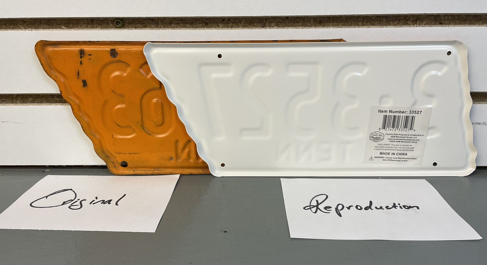 REPRODUCTION 1951 Tennessee License Tag TN Knox Vols & Vanderbilt Score Plate