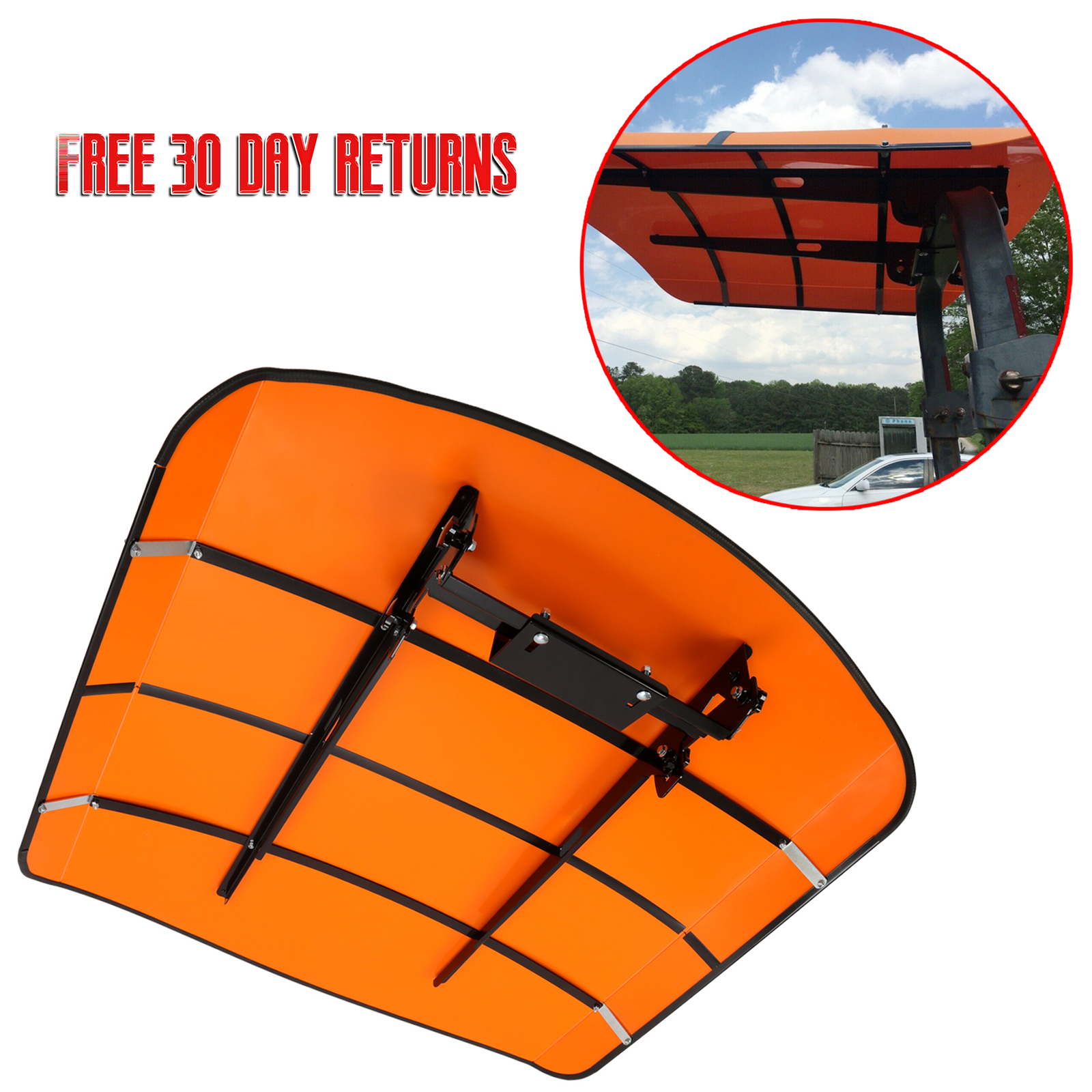 Orange Tuff Top Tractor Canopy For ROPS 48-3/8" X 48-3/8"