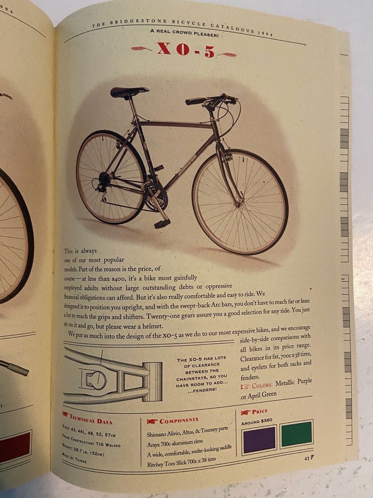 The 1994 Bridgestone Bicycle Catalog ~ Vintage ORIGINAL NOS Makers Fine Bicycles