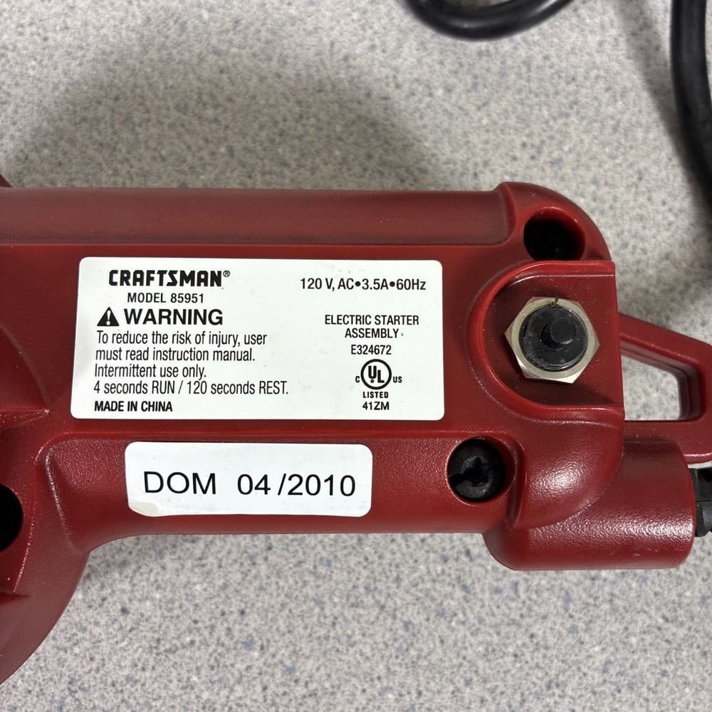 Craftsman 85951 Electric Trimmer Starter Speed Start Technology Small Engine