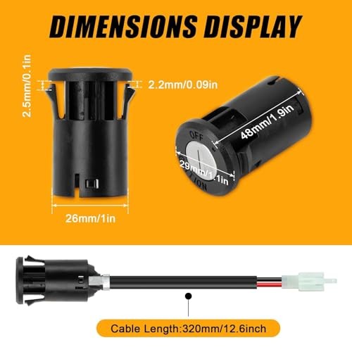 Ignition Switch with Key - Lock 2 Wire Key Switch Compatible with Electric