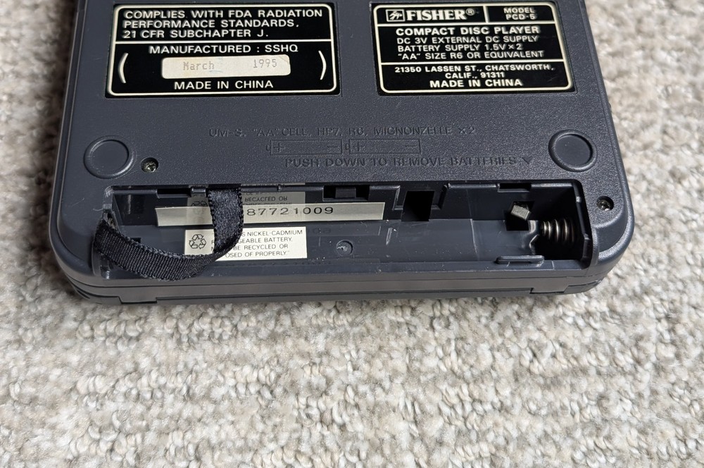 Fisher Opti Trac Compact Disc Player PCD-5 Electronic Equalization System Works