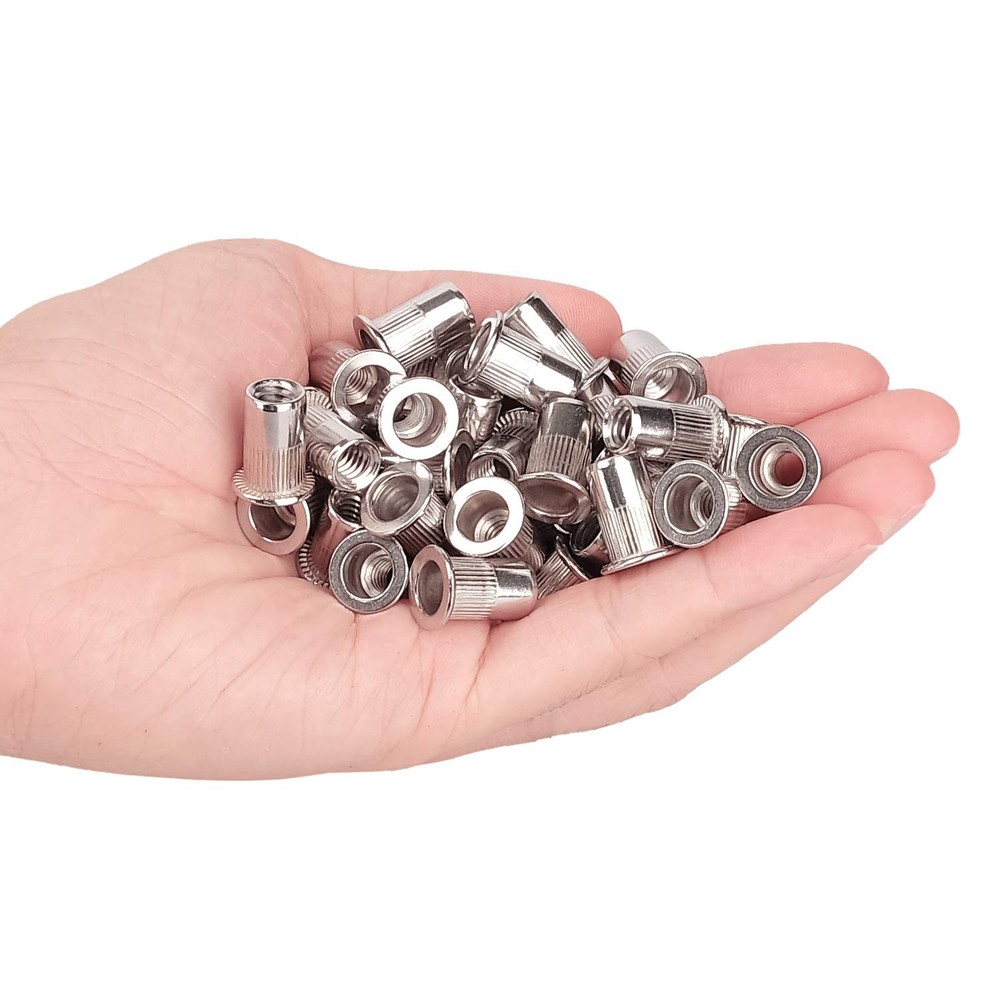 40Pcs 1/4”-20 Rivet Nuts Stainless Steel Threaded Insert Nut 1/4-20UNC Nutser...