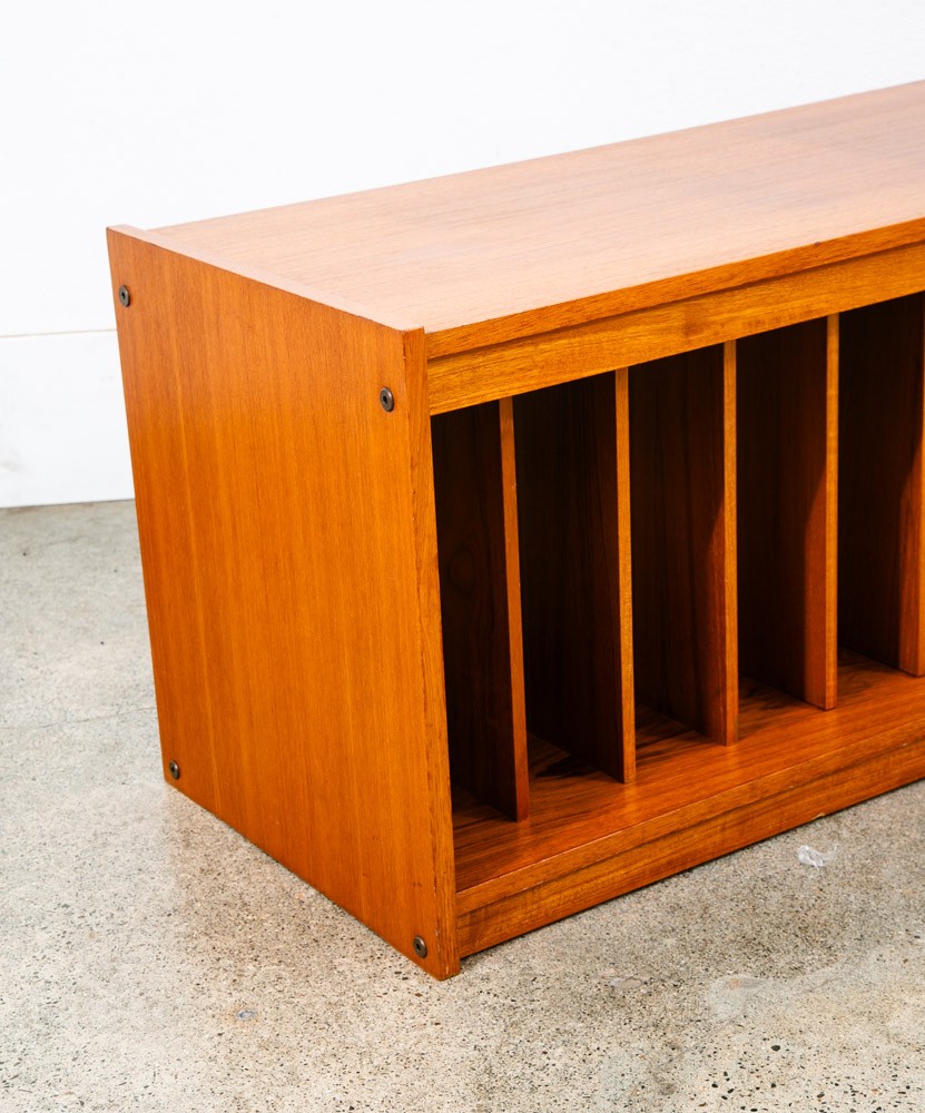 Mid Century Modern Cabinet Audio Vinyl Storage Teak LP Hifi Audiophile Vintage