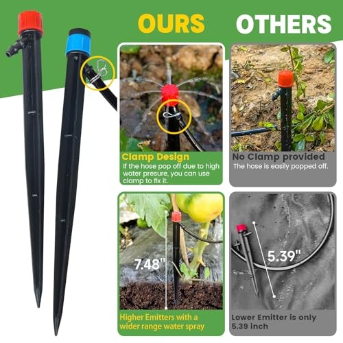 110ft Drip Irrigation System Kit, Garden Watering System DIY Automatic 110FT