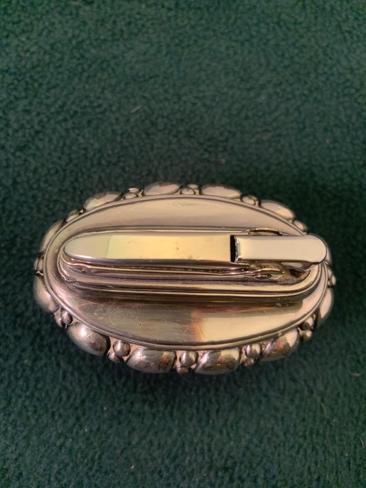Vintage Ronson Crown Silver Plated Table Cigarette Lighter