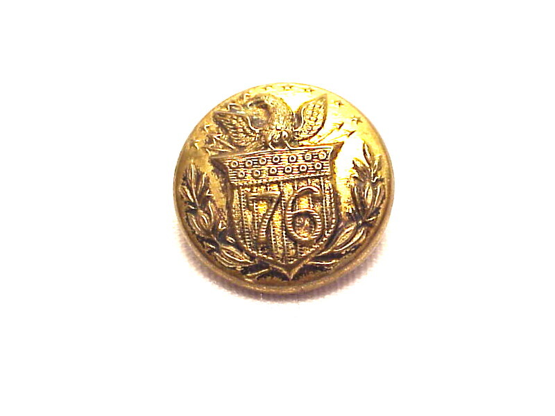 1876 CENTENNIAL BUTTON - EAGLE, SHIELD 1876