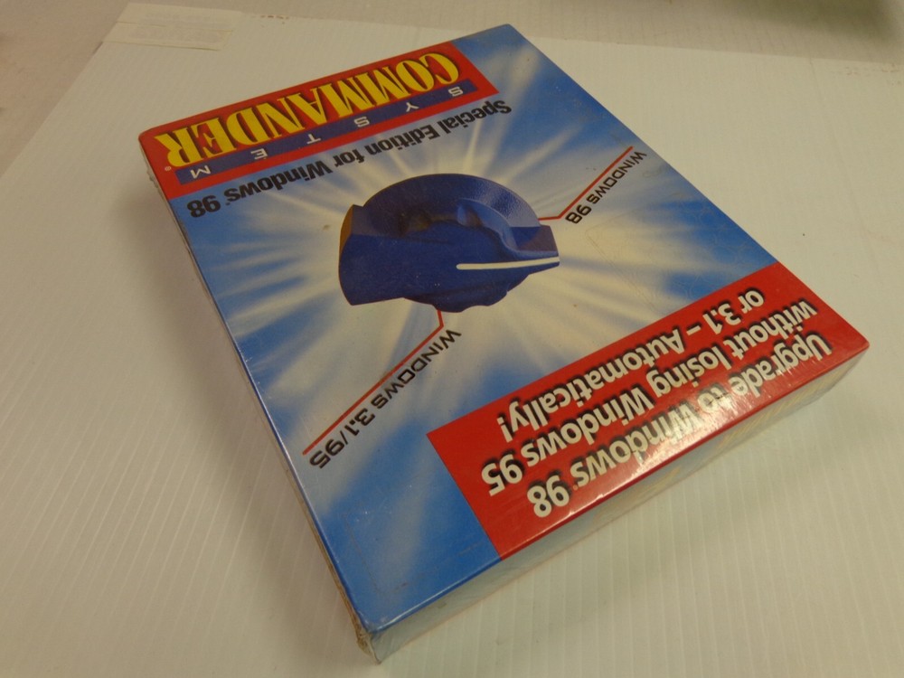 SYSTEM COMMANDER NEW, SEALED Special edition for windows 98 upgrade to windows98