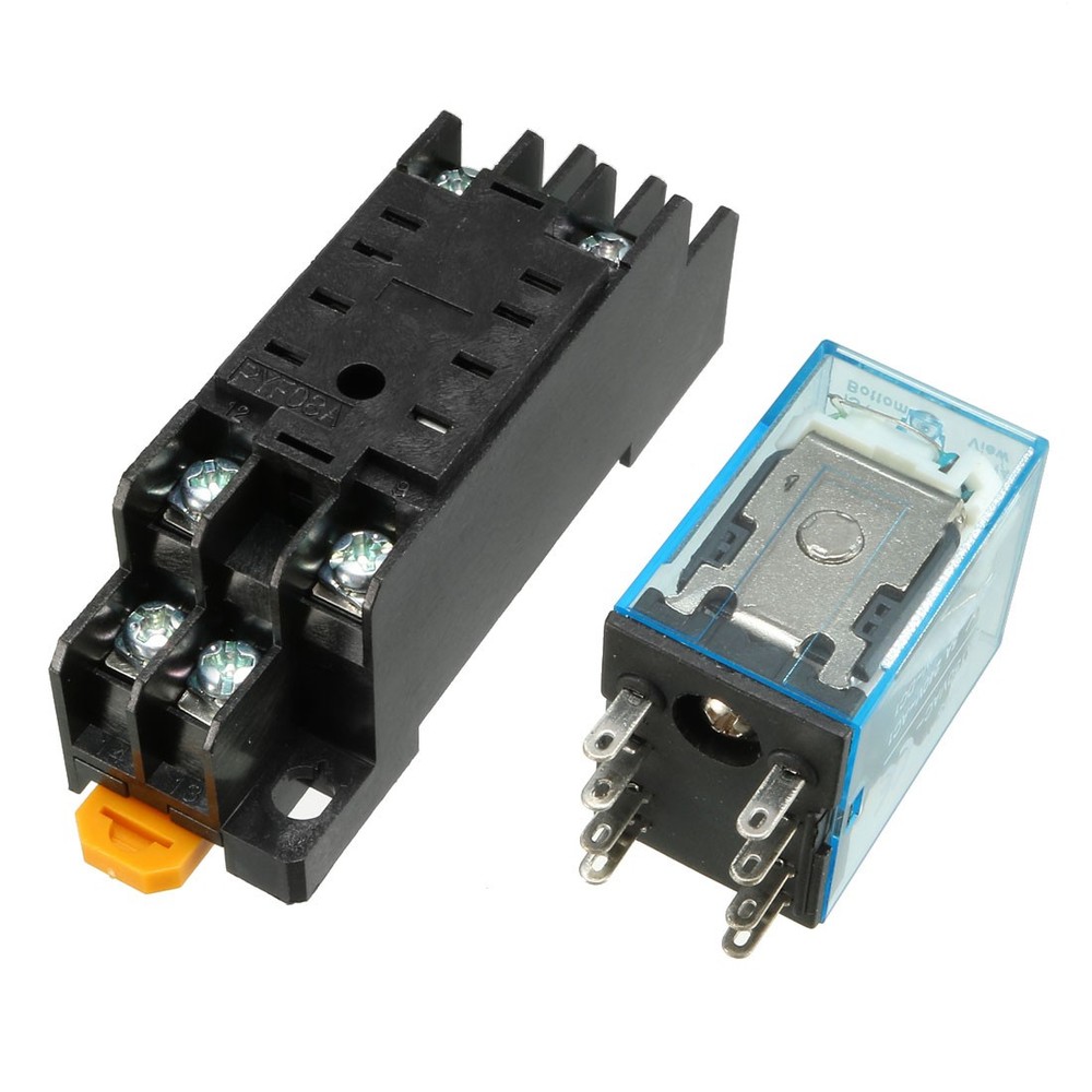 3 Pcs DC 12V 5A Coil Voltage General Purpose Power Relay + Socket Base