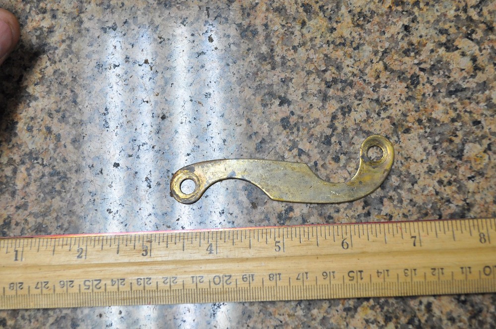 Brass side plate for a unknown black powder muzzleloader flint Musket