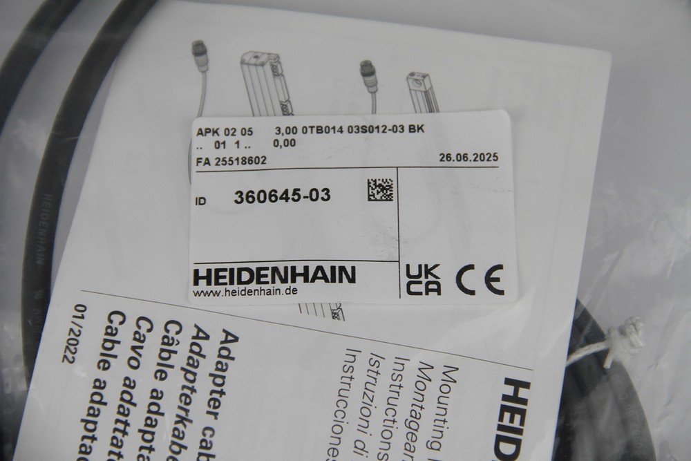 One Brand New HEIDENHAIN LS187 Encoder Cable 360645-03