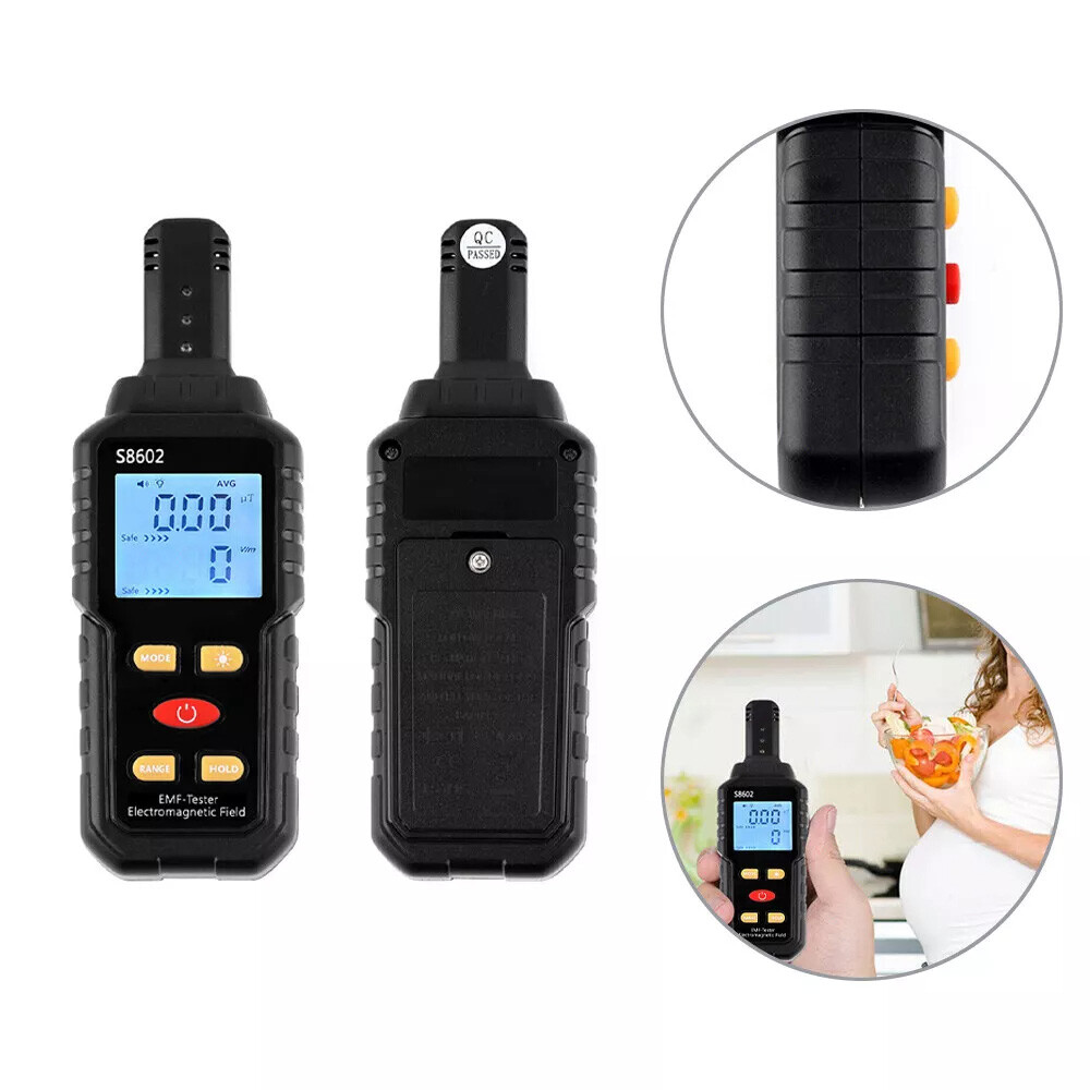 3 In 1 Temperature Electromagnetic Field Tester Digital Sensor Reader EMF Meter