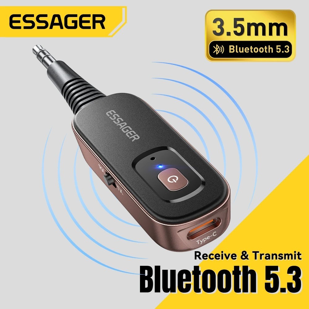 2-in-1 Bluetooth Audio Receiver Transmitter Wireless Bluetooth 5.1 3.5mm AUX