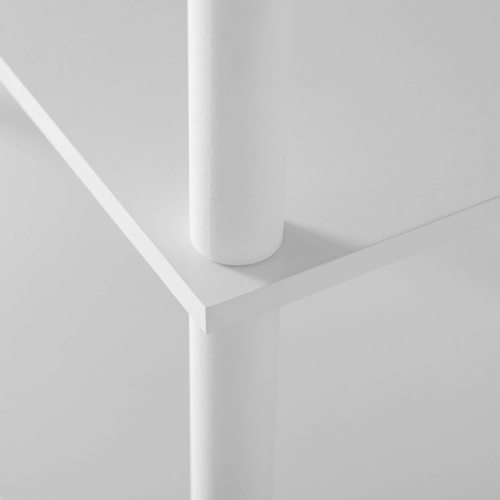 No Tools 5-Shelf Bookcase, White