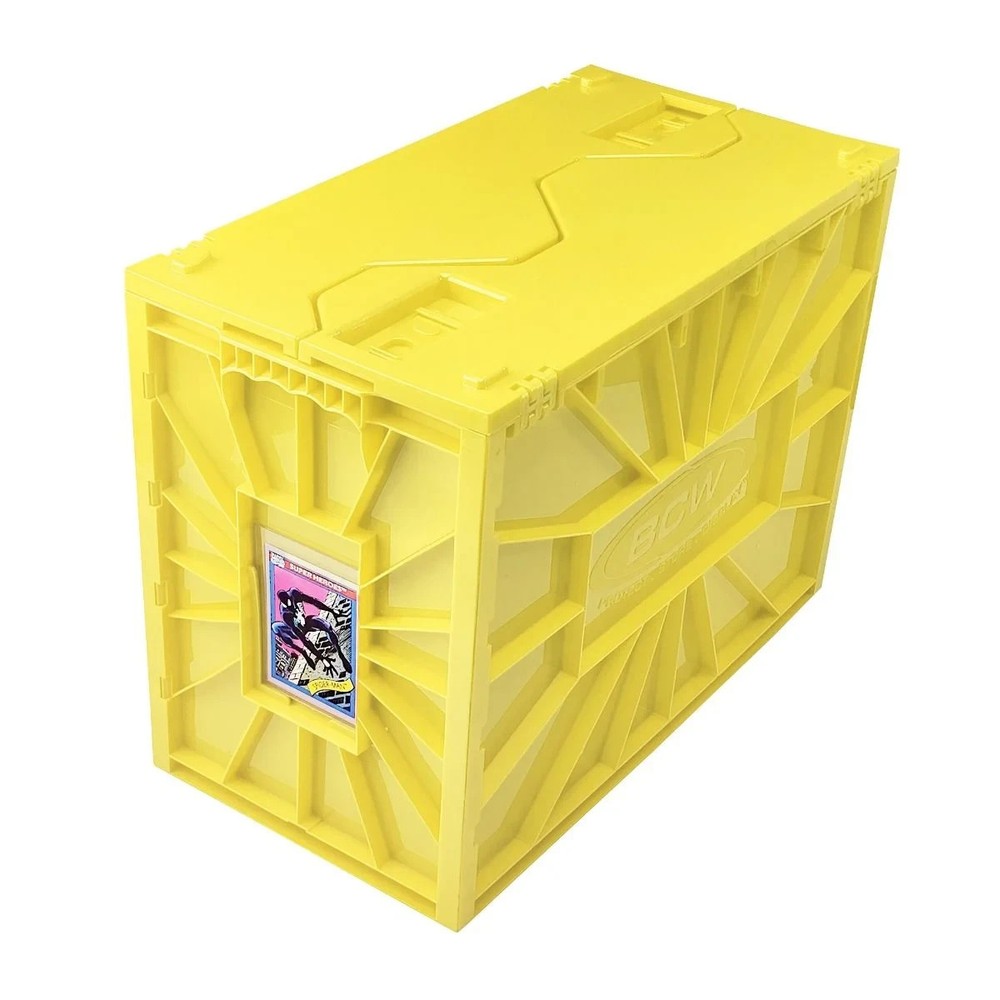 BCW Comic Book Bin Heavy Duty Plastic Box Stackable Holds 150 Bagged in YELLOW