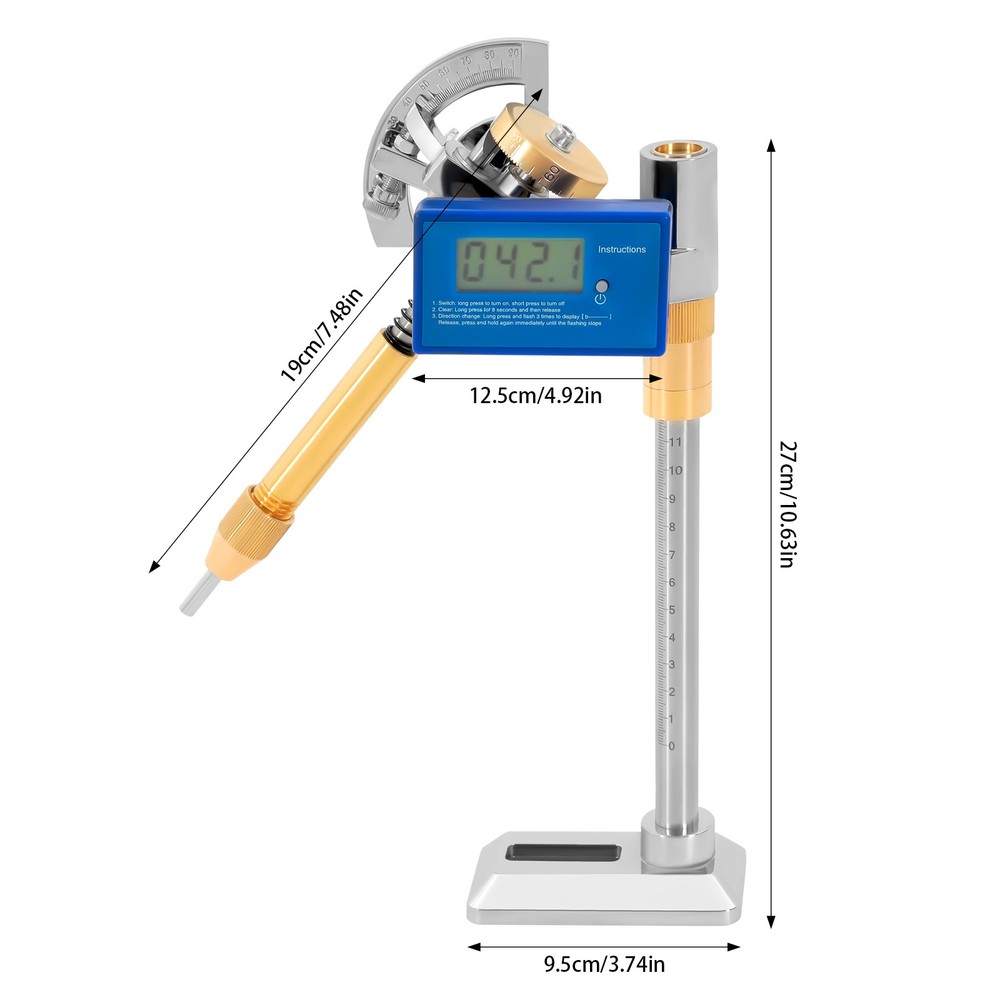 Digital Display Angle Manipulator Gem Faceting Machine Angle Polishing Handle