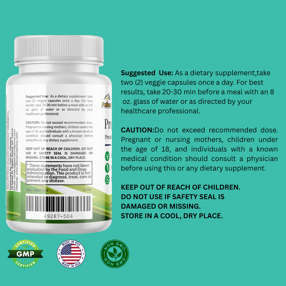 Prostate Flush- Prostate Support- 4 Bottles- 240 Capsules