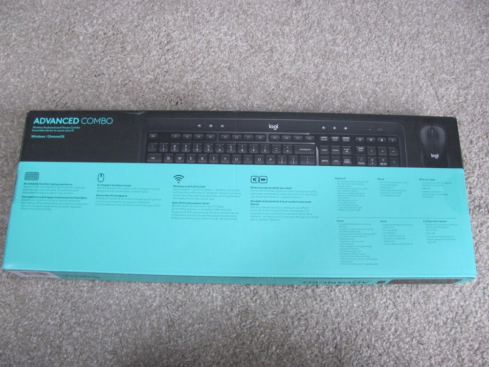Logitech Advanced COMBO Keyboard and Mouse Combo Desktop – Black (920-008701)