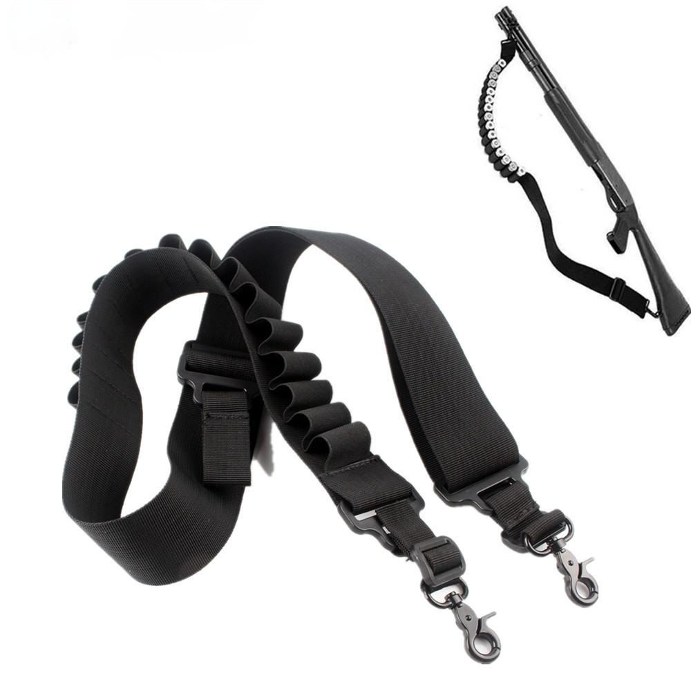 Tactical Shotgun Sling 15 Rounds 2 Point Gun Sling 12/20 Gauge Shell Ammo Pouch