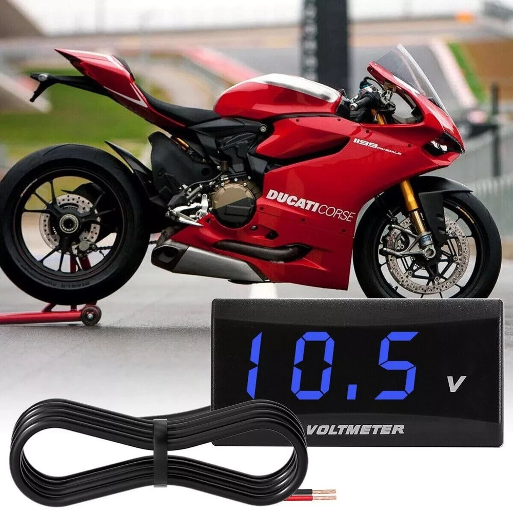 12V Digital LED Display Voltmeter Voltage Gauge Panel Meter Car Motorcycle