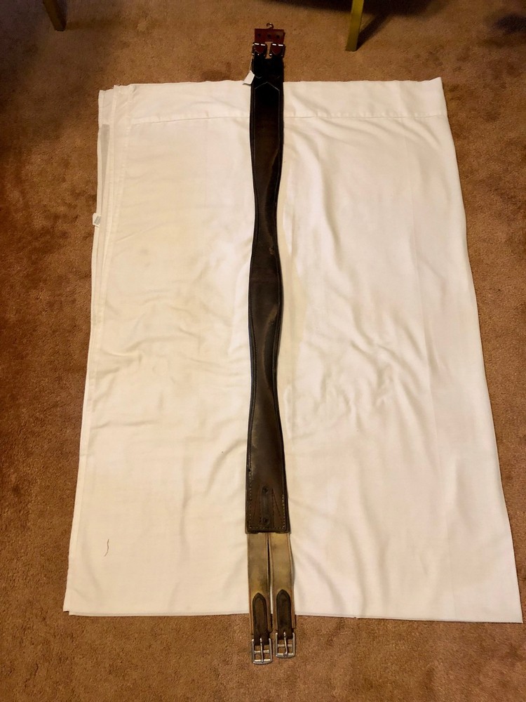 Panel Leather Girth Brown 54