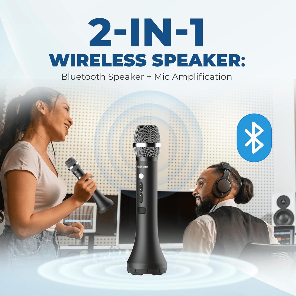 Bluetooth Microphone Wireless Voice Amplifier, Professional Intelligent Noise...